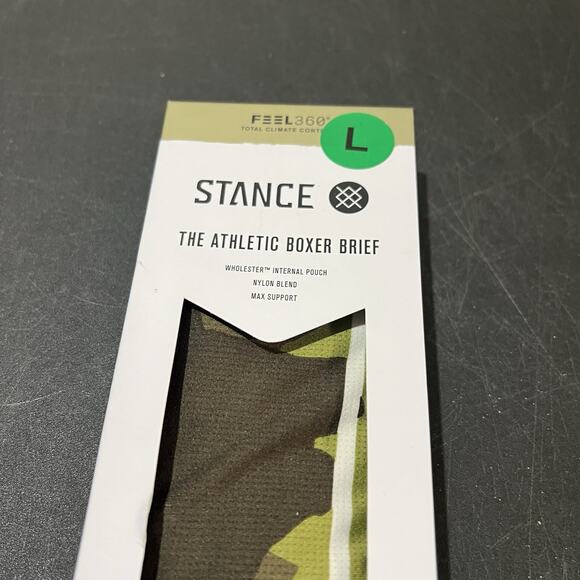 Stance FEEL 360 Boxers Mens Large Green Camouflage Athletic Boxer Max Support - Picture 3 of 6